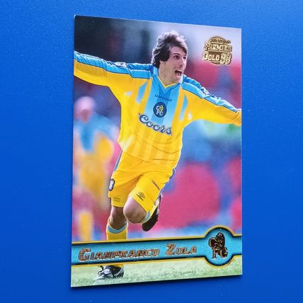 GIANFRANCO ZOLA 1998 Merlin Premier Gold Soccer Card CHELSEA #48