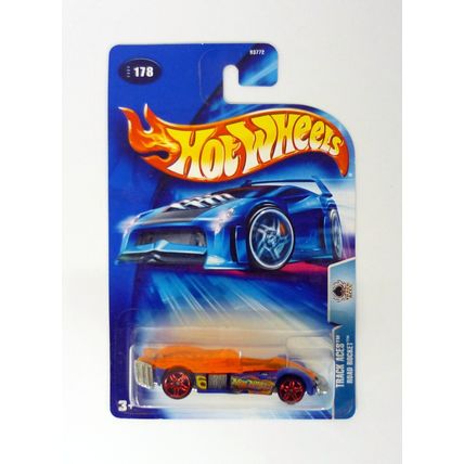 Hot Wheels Road Rocket #178 Track Aces Blue Die-Cast Car 2004