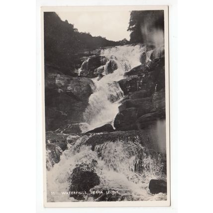 Waterfall Sierra Leone Postcard RP Africa