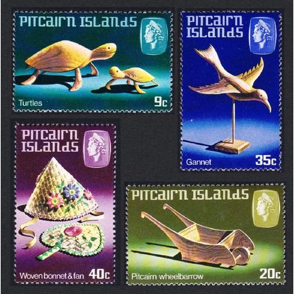 Pitcairn Handicrafts Wheelbarrow 4v 1980 MNH SG#207-210 Sc#194-197