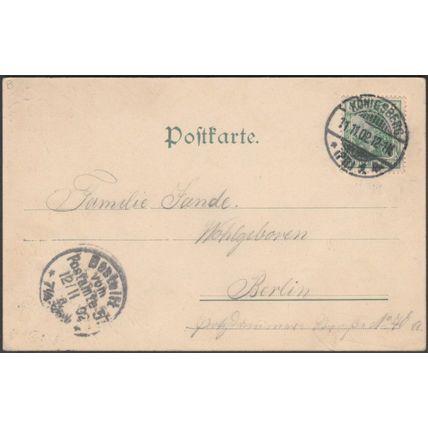 Bürger-Ressource, Haupteingang, Gruss aus Königsberg, 1902 - Lerique AK