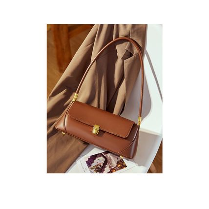 Genuine Leather Women Tote Bag Handbags Brown