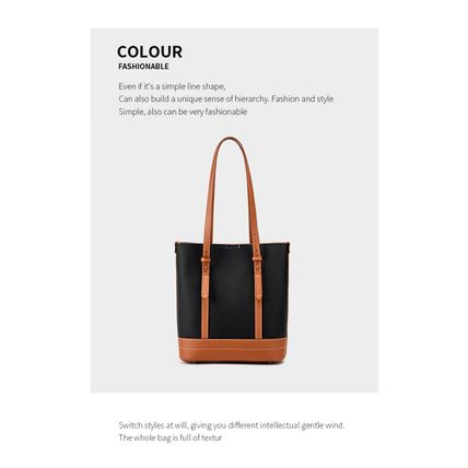 Genuine Leather Women Tote Bag and Shoulder Bag Black