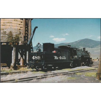 Denver & Rio Grande K-28 2-8-2 Mikado #489 - Railcards Postcard