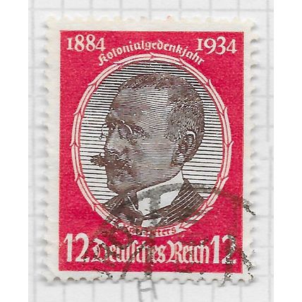 GERMANY 1934 COLONIAL RESEARCH KARL PETERS COLONISER 12Pf USED Mi 542 CDS