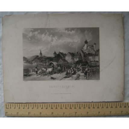 Vintage engraving - Schaffhausen