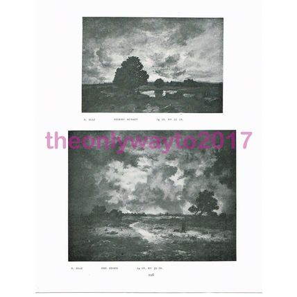 Stormy Sunset & The Storm by N Diaz, Book Illustration, 1910
