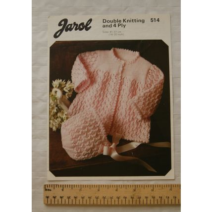 Vintage: Jarol 514 coat & bonnet, DK & 4 ply, 41-51 cm, 16-20 inch