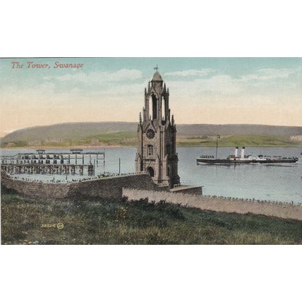 EC18 SWANAGE -THE TOWER. COLOURED PRINTED POSTCARD