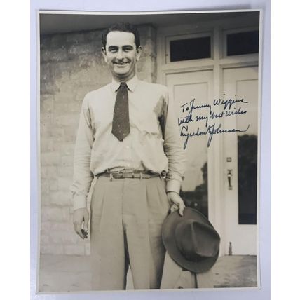 Lyndon B. Johnson (d. 1973) Signed Autographed Vintage Glossy 8x10 Photo