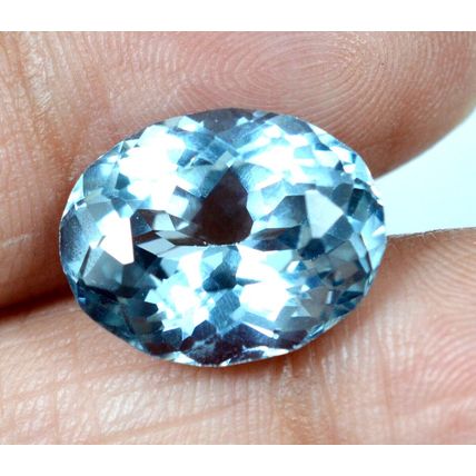 Brazilian Natural Blue Aquamarine 8.40 Ct Oval Loose Gemstone