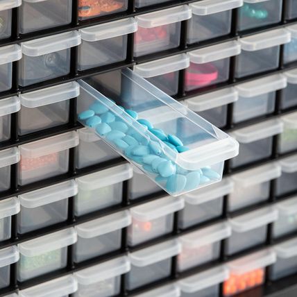IRIS USA Bead Organizer Storage Bin Drawer Cabinet, 64-Drawer Plastic Organizati