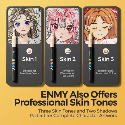 ENMY 60 Colors Acrylic Paint Markers, Direct Liquid Acrylic Paint Marker Pen, Fa
