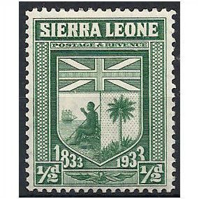 Sierra Leone 1933 SG168 1/2d Green Mounted Mint . .