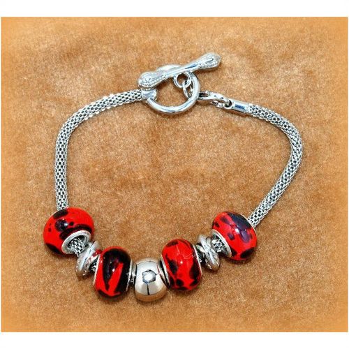 Summer Gift Charm Euro Beads Silver Tone Bracelet Bangle Jewellery 1704