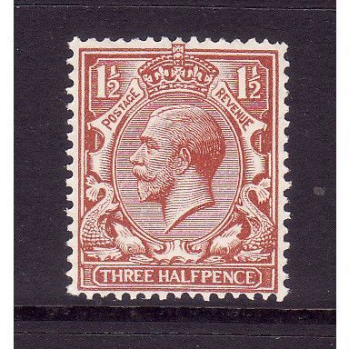 GREAT BRITAIN 1924 SG420 1 1/2d RED BROWN U/M MINT#2
