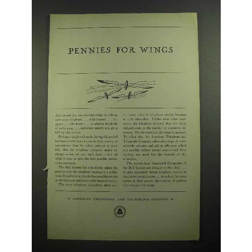 1931 Bell Telephone Ad - Pennies for Wings