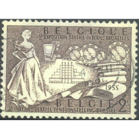 Belgium 1955 - SG1556 - 2f purple - Textile Industry - used