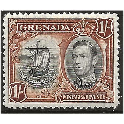 Grenada 1938 SG160 1/- Black & Brown Mounted Mint ... ..