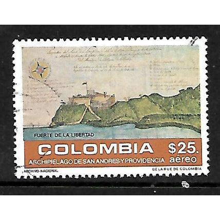 COLOMBIA 1983 25p LIBERTY FORT SG 1680 FINE USED