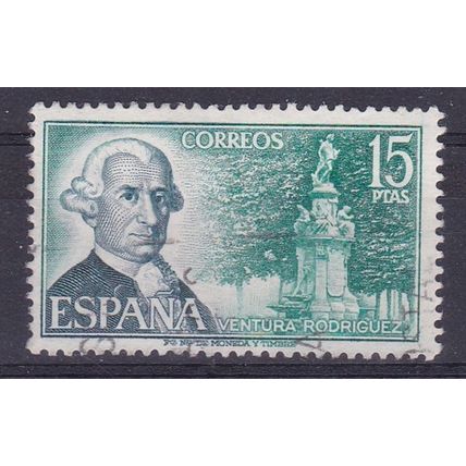 SPAIN 1973 SPANISH ARCHITECTS 1st SERIES 15 pta VALUE USED SG2177 #2