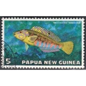 PAPUA NEW GUINEA, 1976 5t Tropical Fish, SG 314 (Scott #442), used