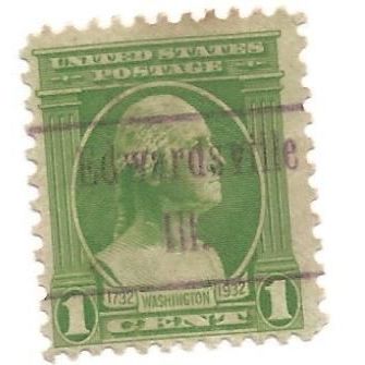 PRECANCEL-T&T ILL, EDWARDSVILLE 486 PURPLE ON 1c BICENT