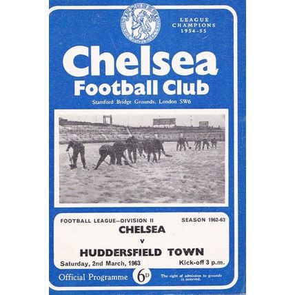 CHELSEA v HUDDERSFIELD TOWN LEAGUE DIVISION 2 1962/63