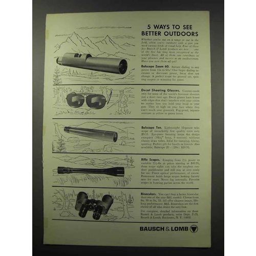 1966 Bausch & Lomb Ad - Balscope Zoom 60, Binoculars