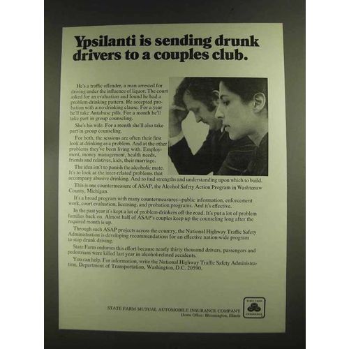 1972 State Farm Insurance Ad - Ypsilanti Drunk Drivers