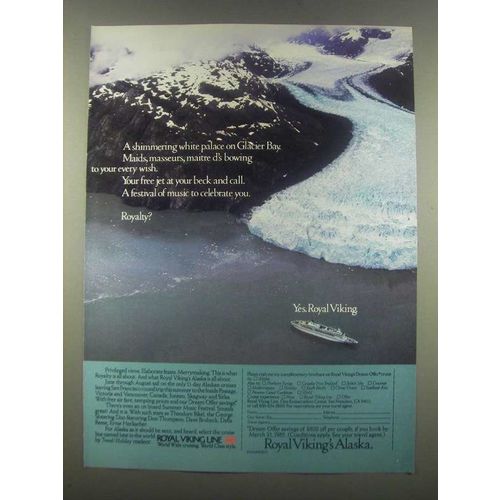 1985 Royal Viking Cruise Ad - On Glacier Bay
