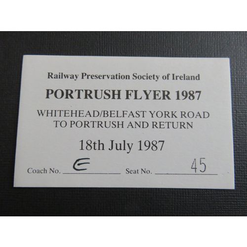Railway Preservation Society of Ireland Portrush Flyer 1987 Ticket #13