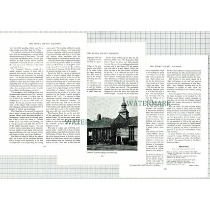 (6611) Sackville College Sussex - 1954 Article