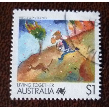 Australia 1988 Living Together $1 Rescue and Emergency fine used stamp SG1136