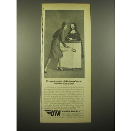 1966 UTA French Airlines Ad - Why do people freighting valuables