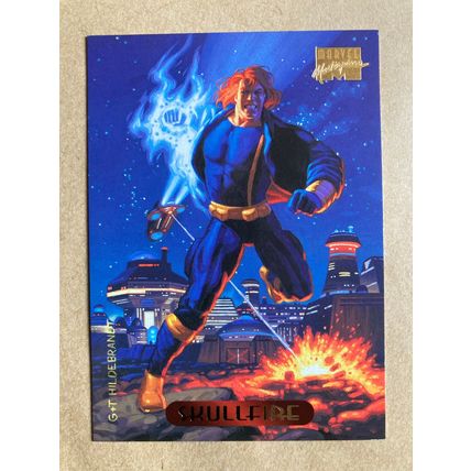 Marvel Masterpieces 1994 Base trading Card # 113 Skullfire (B) Fleer