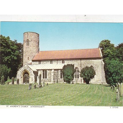St Andrews Church Letheringsett Postcard unused VGC