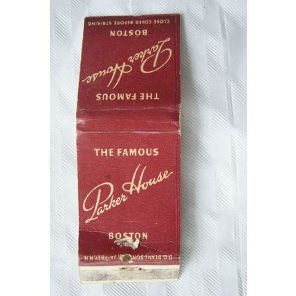 Matchbook Cover Parker House, Boston