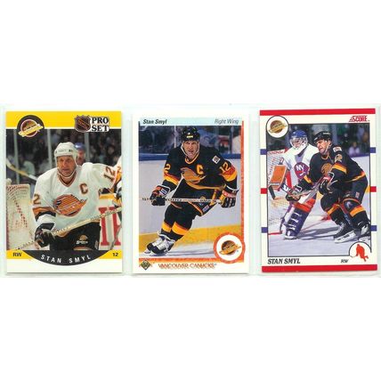 Stan Smyl 6x card lot Vancouver Canucks