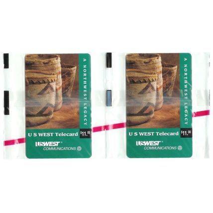2x Phonecards US West $11 Expired/Mint/Sealed 1994- #4/5