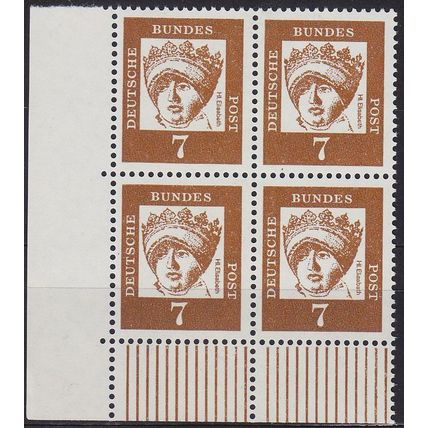 GERMANY BUND [1961] MiNr 0348 x W UR 4er ( **/mnh ) [01] Eckrand