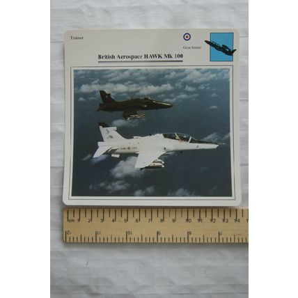 British Aerospace Hawk Mk 100 - GB - Trainer - Collectors Club Card