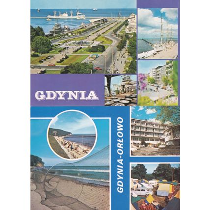 Gdynia Poland Giant Seal Fishing Net Boats Aerial 2x Postcard s