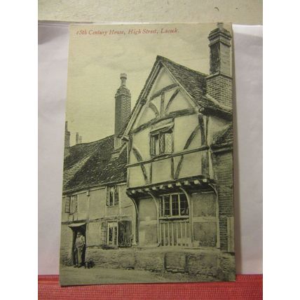 15th C. HOUSE, LACOCK, WILTSHIRE unused antique postcard by E C Hunt . #