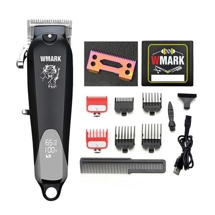 WMark Hair Clipper Barbers Professional Cordless Trimmer Stagger Teeth Blade