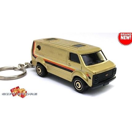 RARE KEY CHAIN GOLD CHEVY HIPPY VAN G10/20 CHEVROLET CUSTOM Ltd GREAT GIFT