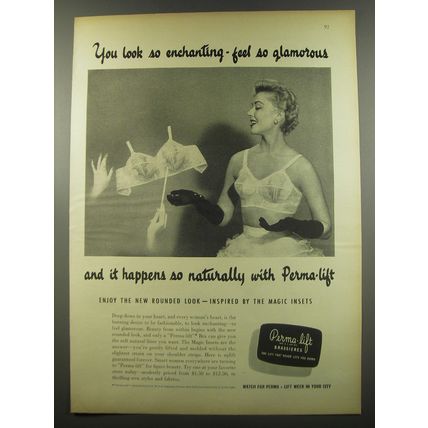 1955 Perma-Lift Bras Ad - You look so enchanting - feel so glamorous