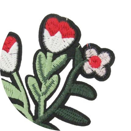 Flower Iron On Patch Flower Badge Decoration Motif Badges 9.3 x 8 cm Plant P420