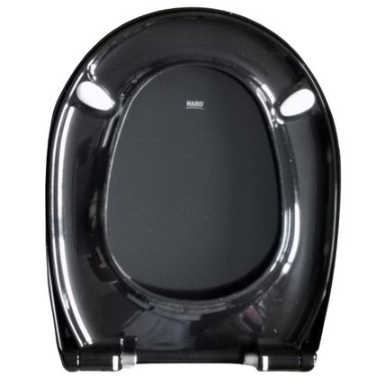 Haro Passat Soft Close Luxury Toilet seat in gloss BLACK / Schwarz
