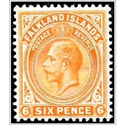 Falkland Islands 6d Brown-Orange SG64 Mounted Mint C4